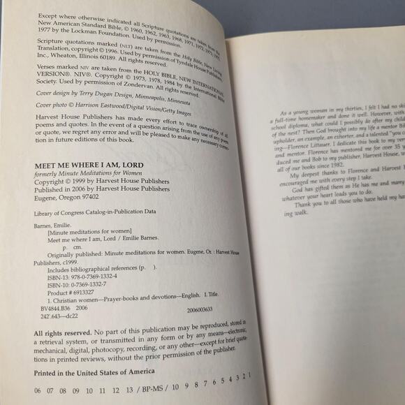 Meet Me Where I Am Emilie Barnes Devotions For Women Christian Book Softcover - Picture 3 of 16
